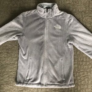 Fuzzy Grey North Face Fleece